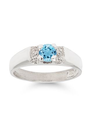 Silver babtism ring h6003aqua