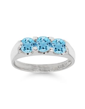 Silver babtism ring h6014aqua