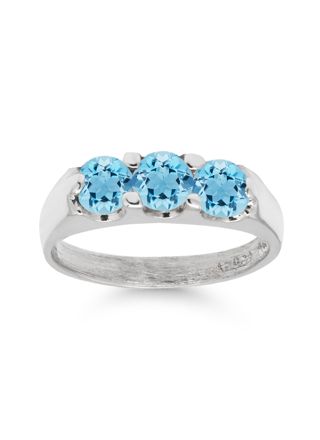 Silver babtism ring h6014aqua