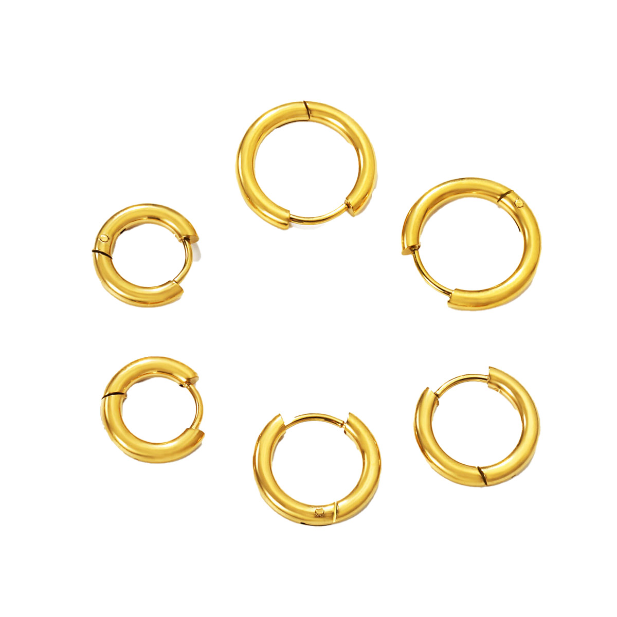 Madoww Halo Huggies Trio earring set gold-plated