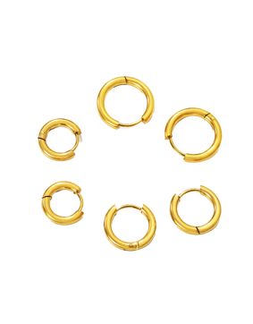 Madoww Halo Huggies Trio earring set gold-plated