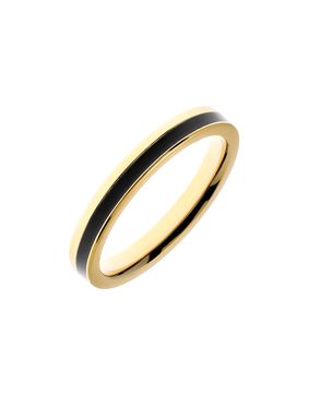 HAVU titanium ring with wood Kajo gold