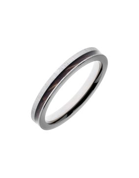 HAVU titanium ring with wood Luoto silver