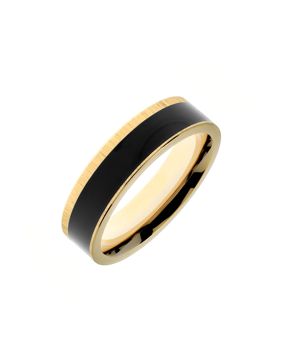 HAVU titanium ring with wood Tervas gold