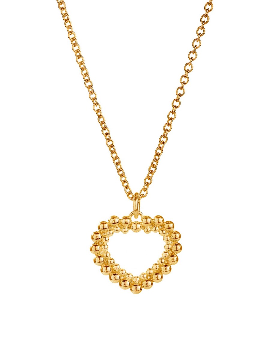 Lempikoru Pearl heart pendant big gold plated 5208100450