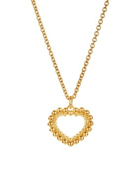 Lempikoru Pearl heart pendant big gold plated 5208100450