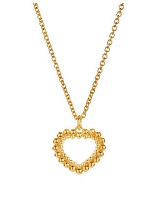 Lempikoru Pearl heart pendant big gold plated 5208100450