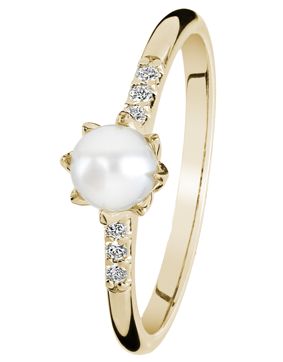Kohinoor pearl ring Rosa 033-260-06