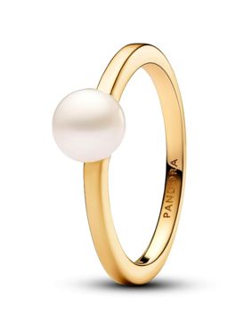 Pandora Timeless 14k gold-plated pearl ring 163157C01