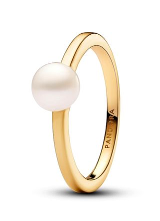 Pandora Timeless 14k gold-plated pearl ring 163157C01