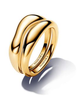 Pandora Essence Organically shaped 14k Gold-plated ring 163264C00