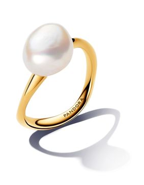 Pandora Essence Baroque 14k Gold-plated pearl ring 163293C01