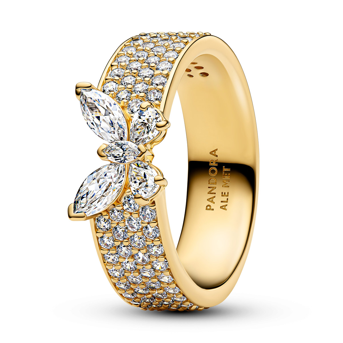 Pandora Timeless Sparkling Butterfly Gold-Plated Ring 164270C01