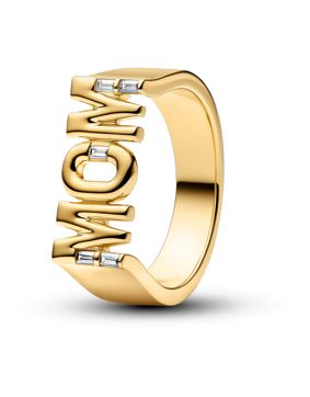 Pandora Moments gold-plated MOM ring 164460C01