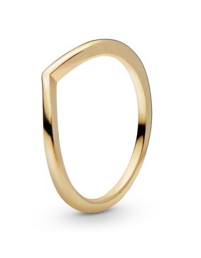 Pandora Polished Wishbone ring Gold Plated 168742C00