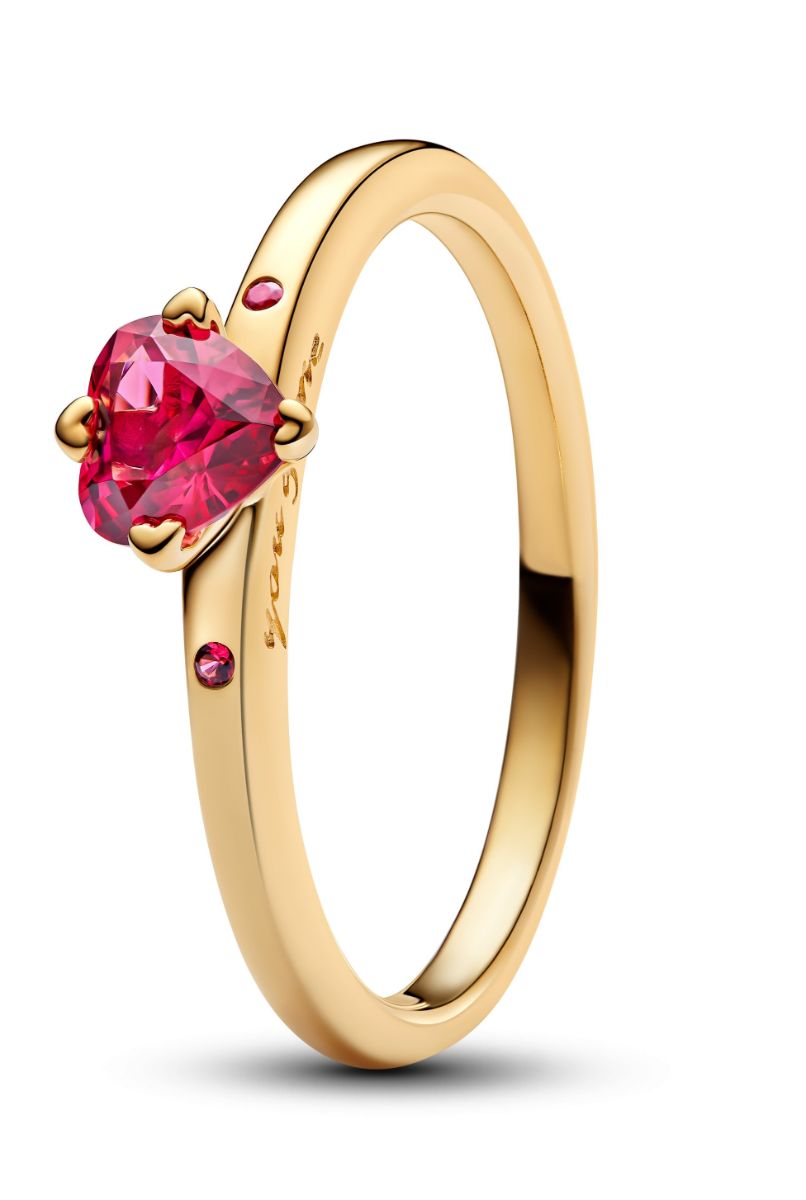 Pandora Moments goldplated ring red 166574C01