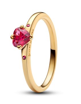 Pandora Moments goldplated ring red 166574C01