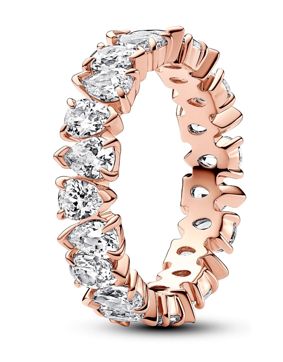 Pandora Timeless Stackable Alternating Sparkling Band 14k Rose gold-plated eternity ring 183021C01