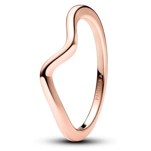 Pandora Timeless stackable Polished Wave Ring 14k Rose gold-plated