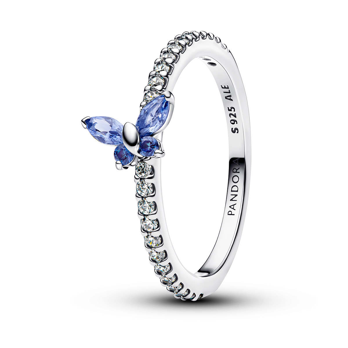 Pandora Timeless Sparkling Blue Butterfly Silver Ring 194269C01