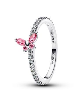 Pandora Timeless Sparkling Pink Silver Ring 194269C02
