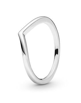 Pandora Polished Silver Wishbone ring 196314