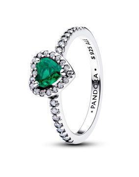 Pandora Timeless Elevated Royal Green Heart ring 198421C07