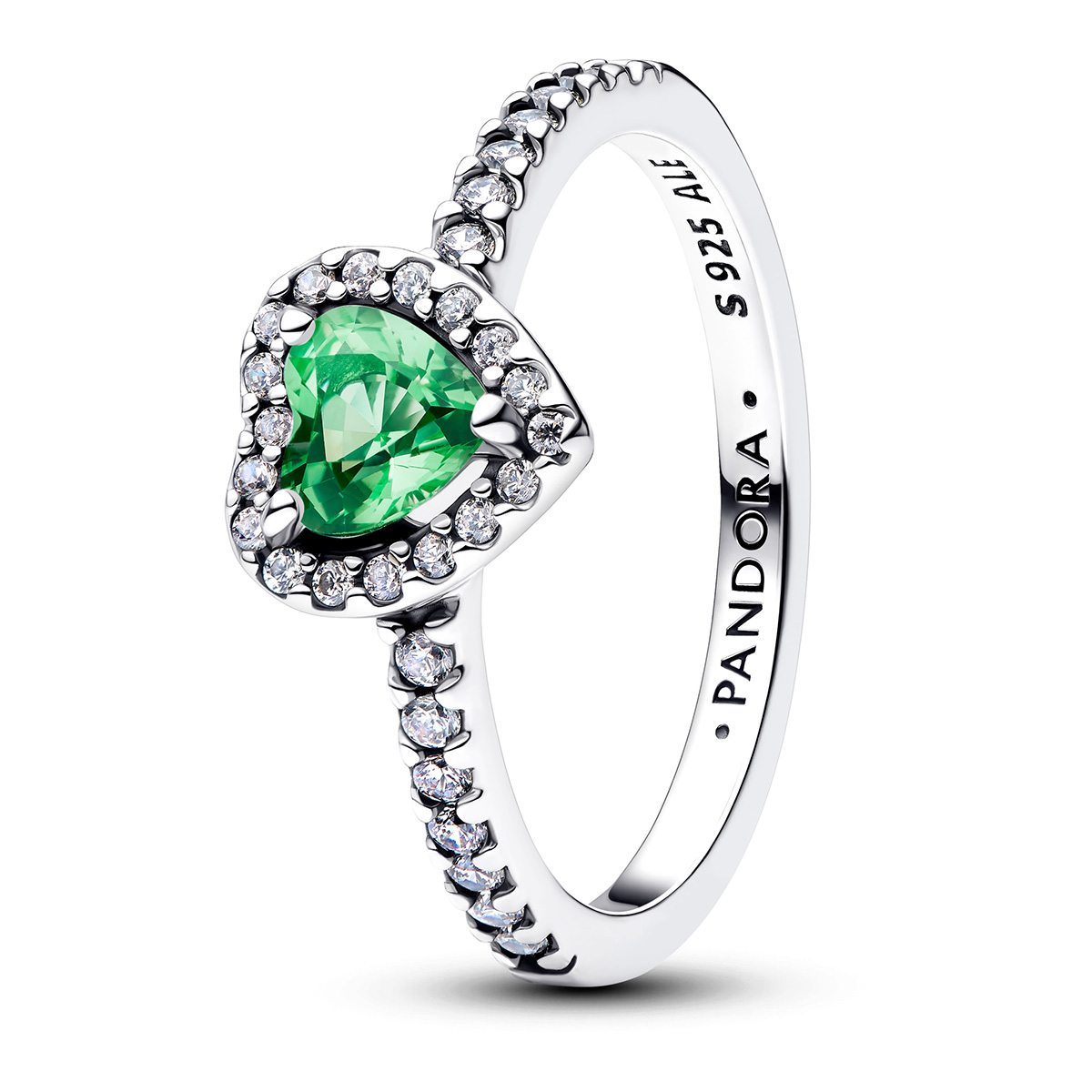 Pandora Timeless Elevated Mint Green Heart ring 198421C08