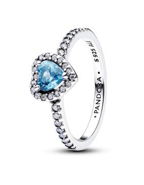 Pandora Timeless Elevated Light Blue Heart ring 198421C10