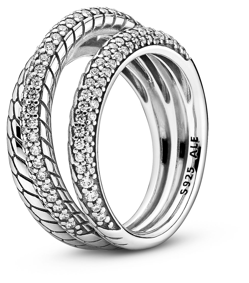 Pandora Icons Snake Chain Pattern ring 199083C01
