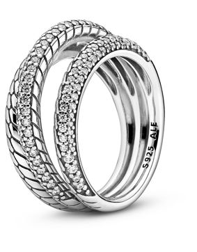 Pandora Icons Snake Chain Pattern ring 199083C01