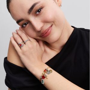 Pandora Disney Beauty and the Beast gold-plated Enchanted rose