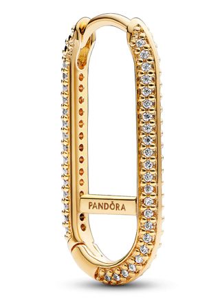 Pandora ME earring Extended Pave Link 14k Gold-plated 262796C01