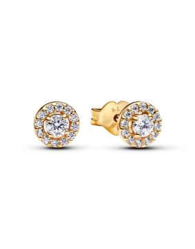 Pandora Timeless 14k gold plated halo earrings 263019C01