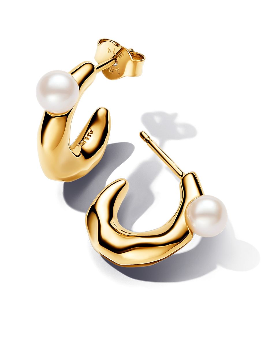 Pandora Essence 14k Gold-plated pearl earrings 263261C01