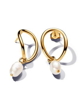 Pandora Essence 14k Gold-plated pearl earrings 263281C01