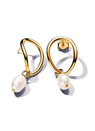 Pandora Essence 14k Gold-plated pearl earrings 263281C01