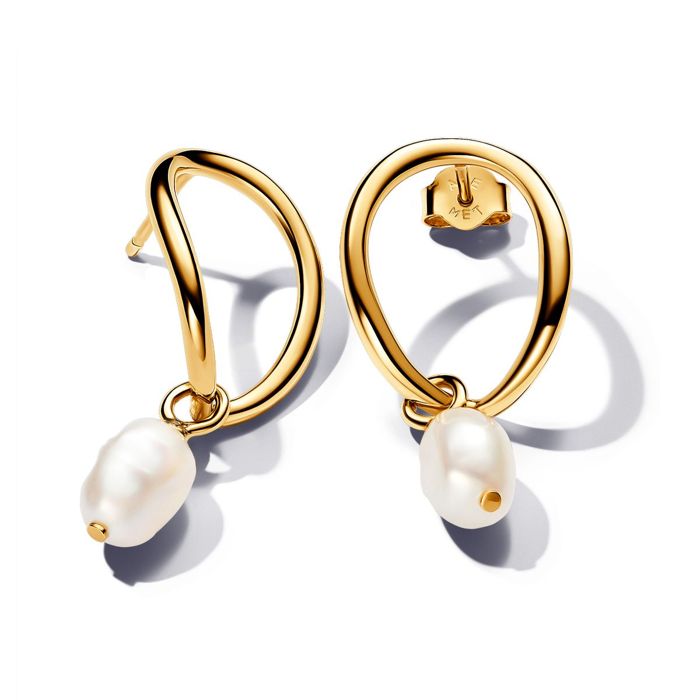 Pandora Essence 14k Gold-plated pearl earrings 263281C01