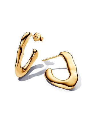 Pandora Essence 14k Gold-plated v-shaped hoop earrings 263290C00