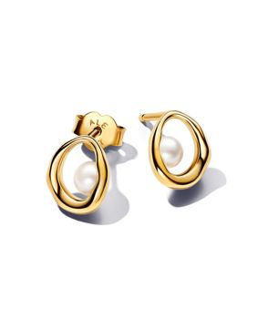 Pandora Essence 14k Gold-plated pearl earrings 263295C01