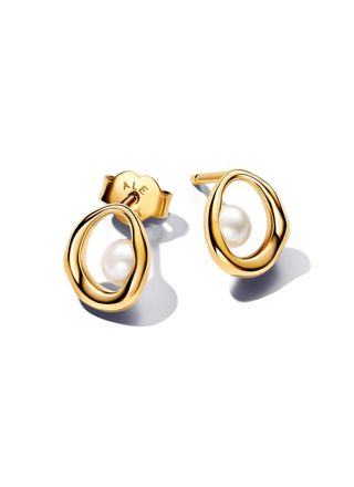 Pandora Essence 14k Gold-plated pearl earrings 263295C01