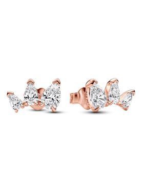 Pandora Timeless Sparkling Pear 14k Rose gold-plated earrings 282836C01