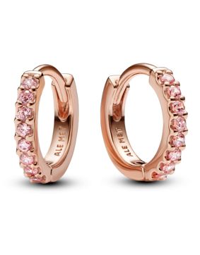 Pandora Timeless 14k rose gold plated earrings pink cz 283015C01
