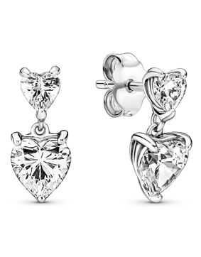 Pandora Timeless Double Heart Sparkling earrings 291199C01