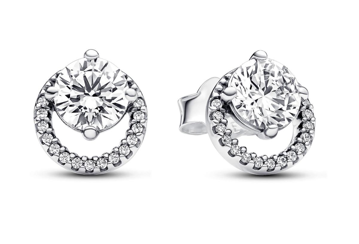 Pandora earrings silver studs hotsell