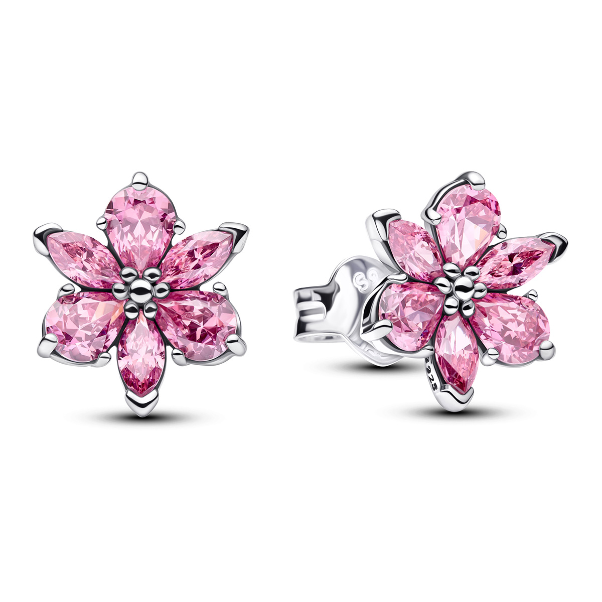 Pandora Timeless pink earrings silver 292633C02