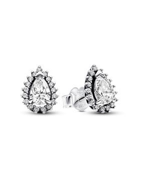 Pandora Timeless Sparkling Pear Halo Sterling silver earrings 292834C01