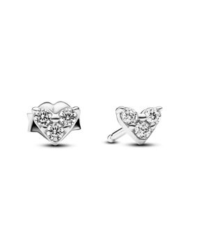 Pandora Timeless Triple Stone Heart Sterling silver earrings 293003C01