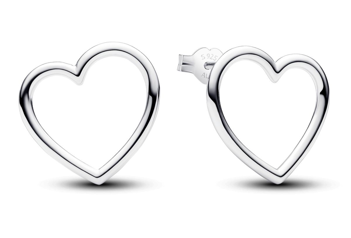 Elevated Heart Stud Earrings Love Heart Pandora Earrings Pandora