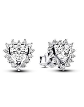 Pandora Timeless Sparkling Heart Halo Stud Earrings Sterling silver earrings 293097C01
